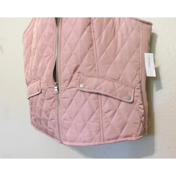 Westport Puffer Vest Womans 2X Pink Mauve Quilted Lined Zipper Stretch Pockets - Picture 4 of 8